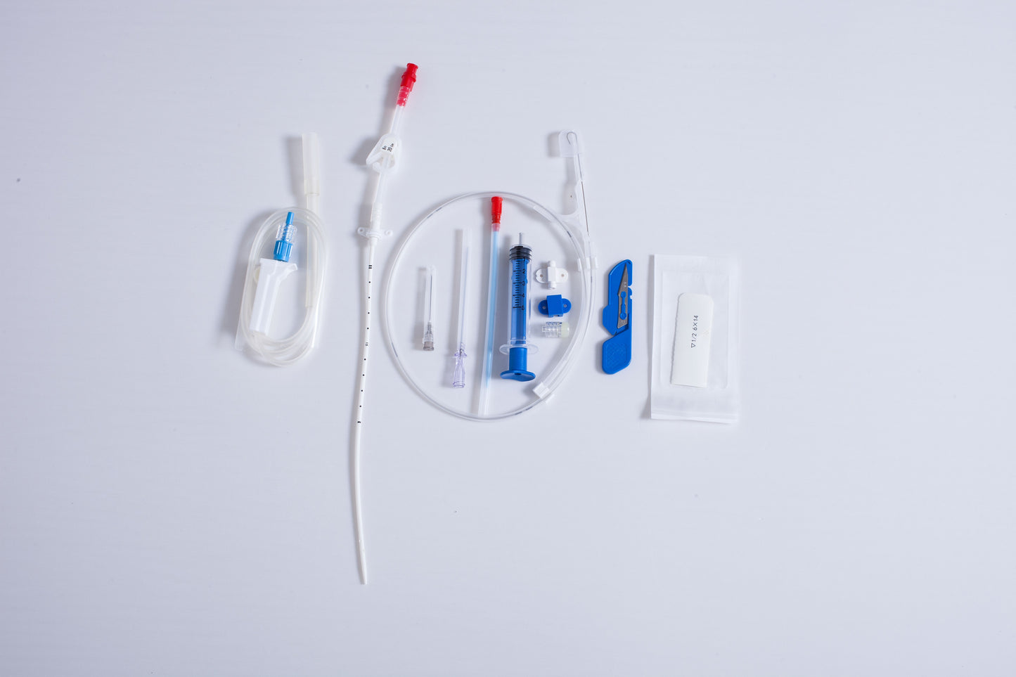 Drainage catheter set