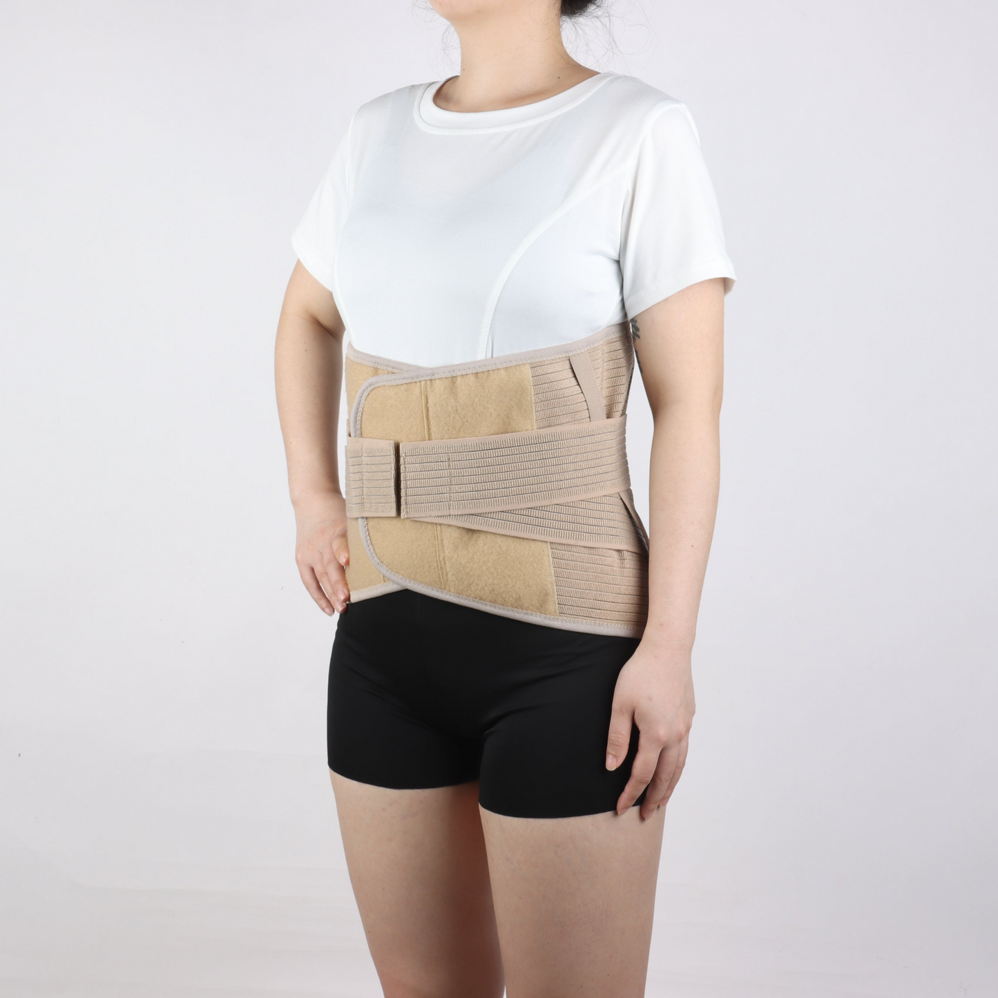 Steel plate lumbar spine fixation belt