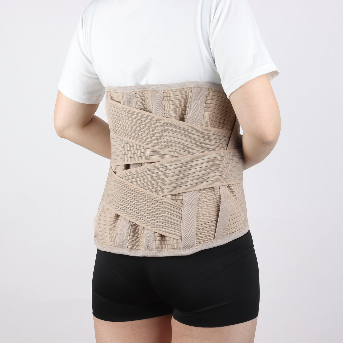 Steel plate lumbar spine fixation belt